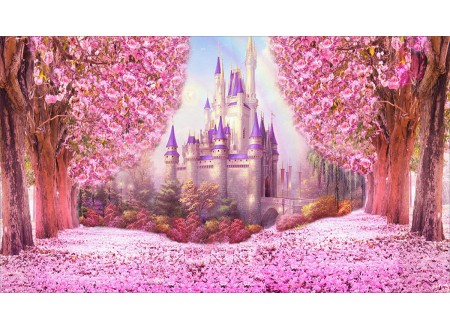 TECIDO SUBLIMADO CASTELO DE PRINCESAS - PAINEL PARA MESA DO BOLO